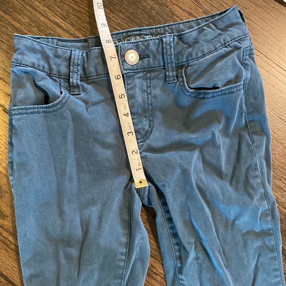 American Eagle Jeggings Blue 0 Long EUC - Picture 3 of 9